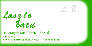 laszlo batu business card