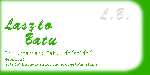 laszlo batu business card